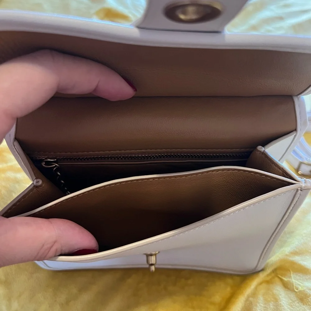 Coach Ivory Leather Satchel - Picture 6 of 9